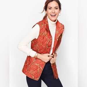 Talbots Equestrian Quilted Vest